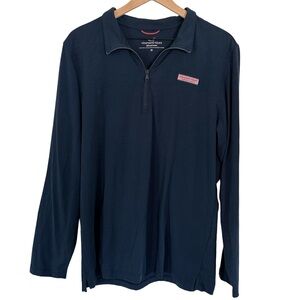 Vineyard Vines Edgartown Navy Quarter Zip Pullover Size Medium Classic Preppy